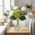 Hortensia Artificiel Vert en Tissu et Plastique, 44 cm | Floristik24.fr