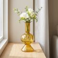 Mini Vase en Verre Jaune Fumé - Ø8 cm H16,5 cm | Floristik24.fr