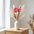 Trois fruits séchés Bell Cup sur tige en bois, rose, 42 cm | Floristik24.fr