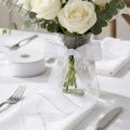 Ruban Organza Blanc Transparent avec Bordure Tissée - 50m | Floristik24.fr