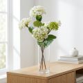 Branche de Viburnum Artificielle Blanche avec 5 Têtes - 64 cm | Floristik24.fr