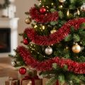 Guirlande Lametta Rouge Brillante 270 cm – Décoration de Noël Étincelante | Floristik24.fr