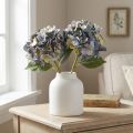 Lot de 2 hortensias artificiels bleus avec tiges flexibles – Ø15cm, L58cm | Floristik24.fr
