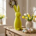 Figurine Lapin de Pâques Décorative Jaune Vert 47 cm | Floristik24.fr