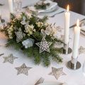Étoiles décoratives en métal argenté 6 cm - Lot de 20 | Floristik24.fr