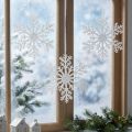 Décoration flocon de neige cristal de glace à suspendre 18×20cm 4pcs | Floristik24.fr