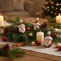 Lot de 6 figurines Père Noël en céramique rouge, 7 cm, décoration intérieure festive | Floristik24.fr