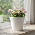 Pot de fleurs en plastique blanc « Irys » Ø25 cm H21 cm | Floristik24.fr
