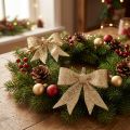 Lot de 4 nœuds décoratifs à paillettes or avec clip 11 cm | Floristik24.fr