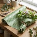 Rouleau de papier floral à carreaux vert 50 cm – 5 kg | Floristik24.fr