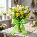 Ruban cadeau et décoration 40 mm x 50 m vert clair | Floristik24.fr