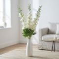 Delphinium blanc artificiel en soie – 3 tiges, 80 cm | Floristik24.fr