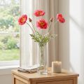 Bouquet de coquelicots artificiels roses en soie – 78 cm, 6-7 cm, lot de 3 | Floristik24.fr