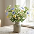Faux bouquet de fenouil blanc décoratif 49 cm par 6 | Floristik24.fr