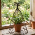 Cloche décorative en métal brun, découpe filigranée, 25cm | Floristik24.fr