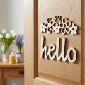 Plaques décoratives en bois avec fleurs et aimants – Lot de 6 | Floristik24.fr
