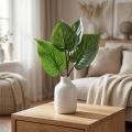 Philodendron artificiel vert 39 cm - 4 feuilles | Floristik24.fr