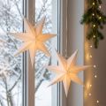 Étoiles en papier crème pliables Ø21 cm - Lot de 4 | Floristik24.fr