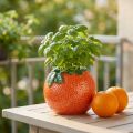 Vase décoratif en céramique Orange 9 cm | Floristik24.fr