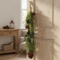 Décoration suspendue de Noël en pommes de pin, aiguilles de pin et eucalyptus L60 cm – Style naturel | Floristik24.fr