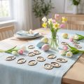 Décoration en bois lapin dans un œuf – Lot de 72 pièces 4 cm | Floristik24.fr