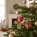 Étiquettes cadeaux de Noël en papier mâché, 6 cm, lot de 3 | Floristik24.fr