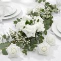 Rose en mousse Ø 3,5cm blanche 48 pcs | Floristik24.fr