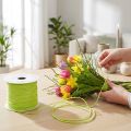 Fil créatif 50 m en aluminium enveloppé de papier - Vert pomme | Floristik24.fr
