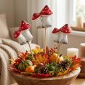 Tuteurs décoratifs en forme de champignon, amanites tue-mouches en céramique, 6 cm, lot de 6 | Floristik24.fr