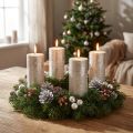 Bougies unies platine 50x100mm 4 pcs | Floristik24.fr