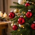 Boules de Noël en Verre Rouges Ø4cm - Lot de 24 | Floristik24.fr
