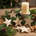 Étoiles en coque de coco naturelles 5 cm - Lot de 50 | Floristik24.fr
