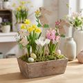 Piques décoratives lapins en bois 9 cm – Lot de 12 | Floristik24.fr