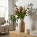 Lot de 3 branches Banksia artificielles blanc et violet 58 cm | Floristik24.fr