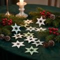 Étoiles en Bois Décoratives Vertes et Blanches pour Noël - 4 cm - Lot de 72 | Floristik24.fr