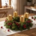 Lot de 4 porte-bougies à piquer en métal doré Ø5cm | Floristik24.fr