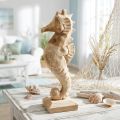 Décoration Séjour Hippocampe en Bois Naturel 38 cm | Floristik24.fr