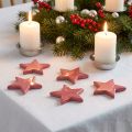 Étoiles en Bois Décoratives Rose Brillant Ø5cm - Lot de 8 | Floristik24.fr