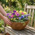 Coupe ronde en fibres naturelles de coco 25 cm | Floristik24.fr