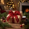 Ruban cadeau ruban de Noël ruban de velours rouge 25mm 20m | Floristik24.fr