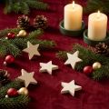 Étoiles décoratives en bois naturel Ø4cm - Lot de 24 | Floristik24.fr