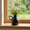Mini vase en céramique noir avec anse, décoratif H8,5 cm | Floristik24.fr