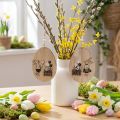 Décorations de Pâques à Suspendre – Oeufs en Bois avec Motif Lapin et Oiseau - Lot de 6 | Floristik24.fr