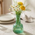 Mini-vase en verre vert Ø8,5cm H15cm pour fleurs | Floristik24.fr