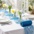 Rouleau de Vlies Déco Hellblau 8 cm x 25 m en Fibres de Soie | Floristik24.fr