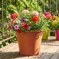 Pot de fleurs plastique terracotta Ø33cm H27,5cm | Floristik24.fr