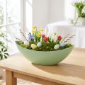 Coupe décorative ovale vert pastel 39 x 12 x 13 cm en plastique | Floristik24.fr