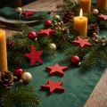 Étoiles en bois rouge 5,5 cm – Lot de 12 pour décoration de Noël | Floristik24.fr