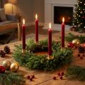 Couronne décorative en sapin artificiel vert et marron avec pommes de pin, Ø49 cm | Floristik24.fr