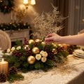 Fougère artificielle décorative Noël champagne 54 cm – Lot de 2 | Floristik24.fr